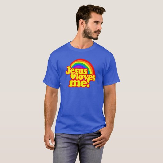 Jesus-Lieben ich (mit Regenbogen) T-Shirt (Vorne ganz)