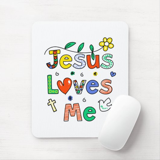 Jesus-Lieben ich Mousepad (Mit Mouse)