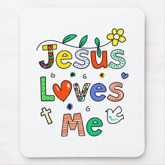 Jesus-Lieben ich Mousepad (Vorne)