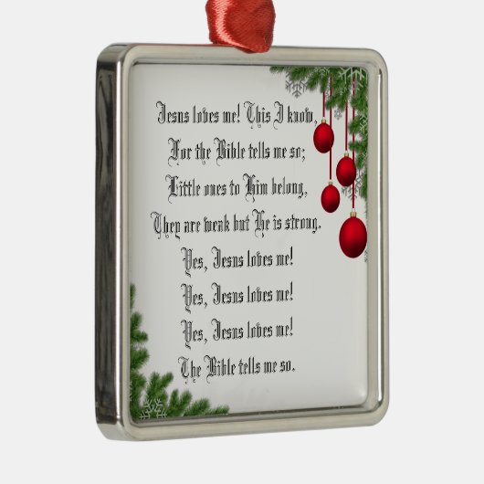 JESUS-LIEBEN ICH ORNAMENT AUS METALL (Rechts)