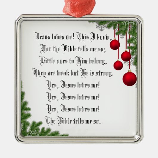 JESUS-LIEBEN ICH ORNAMENT AUS METALL (Vorne)