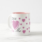 JESUS-Lieben ich - Rosa Zweifarbige Tasse (Vorderseite Links)
