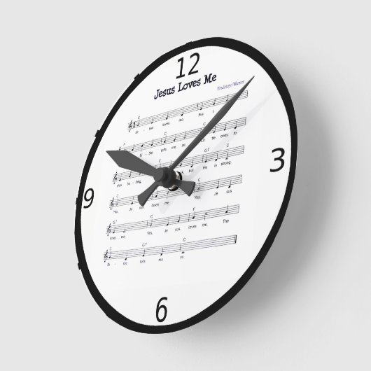 JESUS-LIEBEN ICH RUNDE WANDUHR (Winkel)