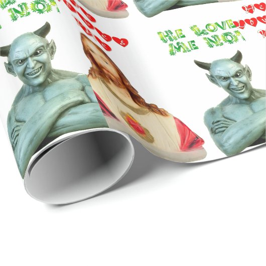 Jesus-Lieben ich… satan Lieben ich nicht… Geschenkpapier (Rolleneckpunkt)