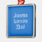 Jesus, Lieben, ich! Silbernes Ornament (Links)