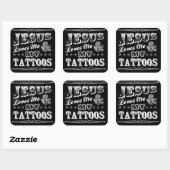 Jesus Lieben Ich und meine Tattoos Sticker (Blatt)