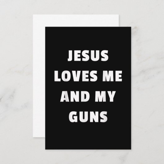 Jesus Lieben Ich und Meine Waffen Shirt - T - Shir RSVP Karte (Vorne/Hinten)