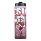 Jesus Lieben Ich: Unendliches Herz Thermosbecher (Vorderseite)