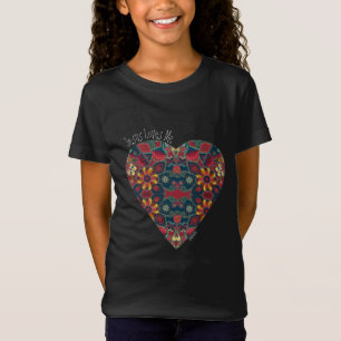 Jesus Lieben Ich Vintag Gemustertes Herz T-Shirt