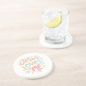 Jesus Lieben Ich - Vintages Design Getränkeuntersetzer (Seite)