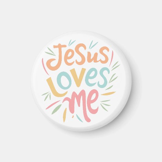 Jesus Lieben Ich - Vintages Design Magnet (Vorne)