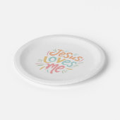 Jesus Lieben Ich - Vintages Design Pappteller (Schrägansicht)