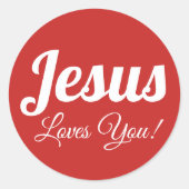 Jesus Lieben Ihr klassischer Rundaufkleber Runder Aufkleber (Vorderseite)