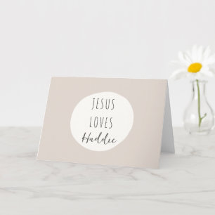 Jesus Lieben individuelle Name Grußkarten Karte