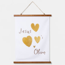 Jesus Lieben Individuelle Name Holz Topped Tapeste