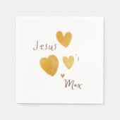 Jesus Lieben Individuelle Name Papier Napkins Mode Serviette (Vorderseite)