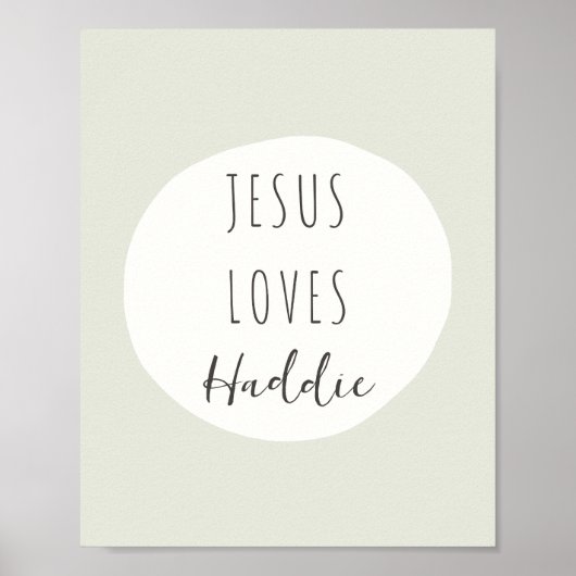 Jesus-Lieben "individuelle Name" Poster & Prints (Vorne)