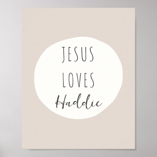 Jesus Lieben individuelle Name Poster & Prints (Vorne)