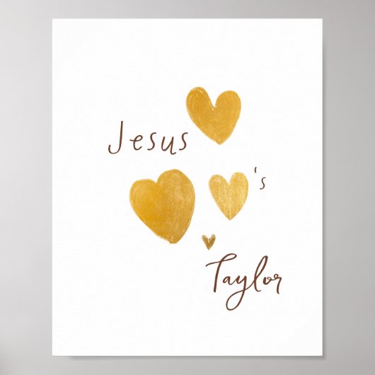 Jesus Lieben Individuelle Name Prints Digital Poster (Vorne)