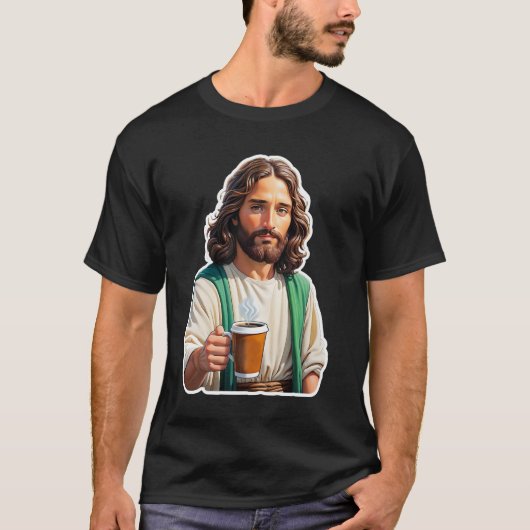 Jesus-Lieben-Kaffee T-Shirt (Vorderseite)
