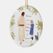 Jesus Lieben Keramik Weihnachten Ornament (Rechts)