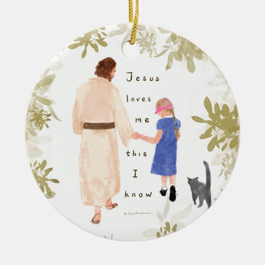 Jesus Lieben Keramik Weihnachten Ornament (Vorne)