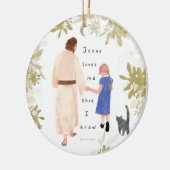 Jesus Lieben Keramik Weihnachten Ornament (Links)