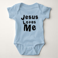 Jesus Lieben Me Baby Boy Blue Bodysuit One Piece