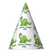 Jesus Lieben Me Dinosaurier Partyhütchen (Vorderseite)