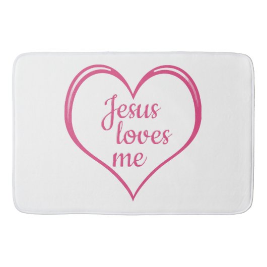 JESUS LIEBEN ME im Herzen Badematte (Vorderseite)