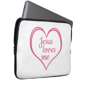 JESUS LIEBEN ME im Herzen Laptopschutzhülle (Vorne Rechts)