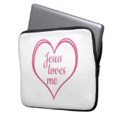 JESUS LIEBEN ME im Herzen Laptopschutzhülle (Vorderseite Links)