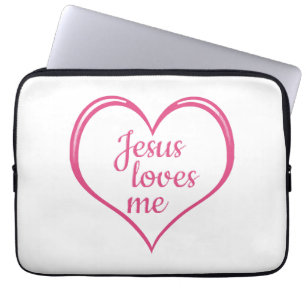 JESUS LIEBEN ME im Herzen Laptopschutzhülle