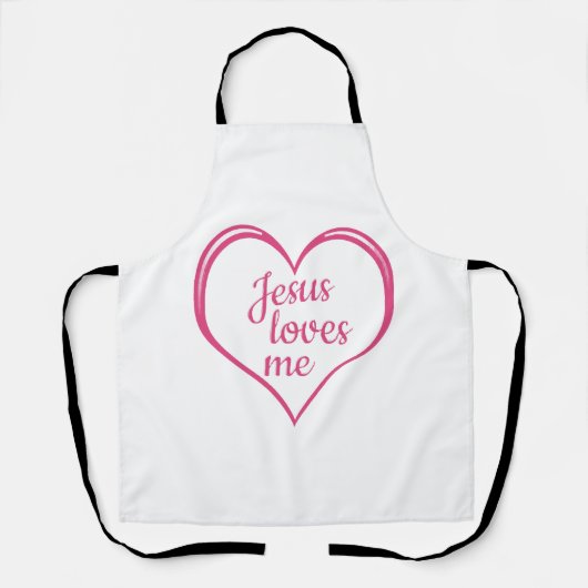 JESUS LIEBEN ME im Herzen Schürze (Vorderseite)