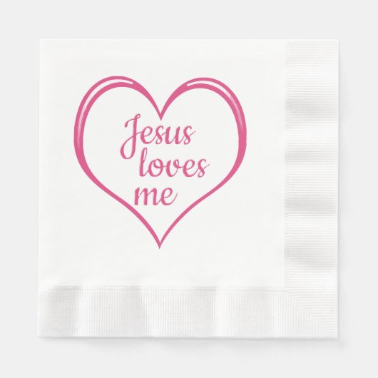 JESUS LIEBEN ME im Herzen Serviette (Vorderseite)