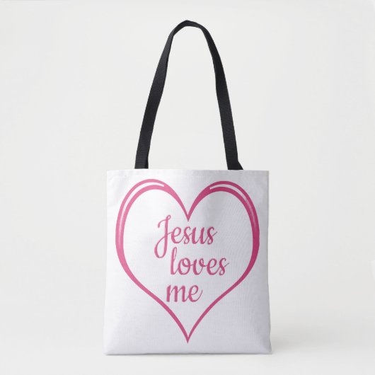 JESUS LIEBEN ME im Herzen Tasche (Vorderseite)
