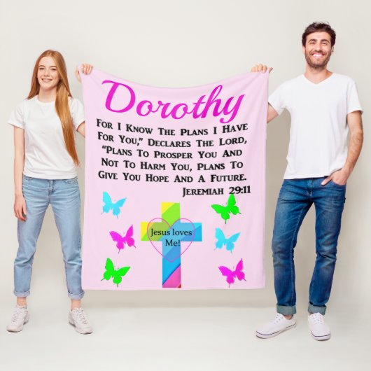 JESUS LIEBEN ME JEREMIAH 29:11 PERSONALISIERT FLEECEDECKE (Beispiel)