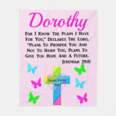 JESUS LIEBEN ME JEREMIAH 29:11 PERSONALISIERT FLEECEDECKE (Vorderseite)