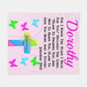 JESUS LIEBEN ME JEREMIAH 29:11 PERSONALISIERT FLEECEDECKE (Vorderseite (Horizontal))