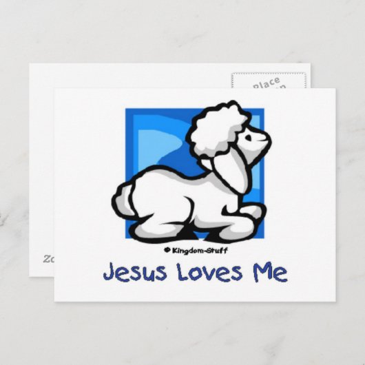 Jesus Lieben Me Lamb Postkarte (Vorne/Hinten)