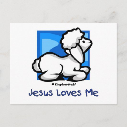 Jesus Lieben Me Lamb Postkarte (Vorderseite)