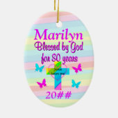 JESUS LIEBEN MIR 80. GEBURTSTAG CUSTOM ORNAMENT (Hinten)