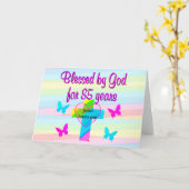 JESUS LIEBEN MIR 85. GEBURTSTAGSKARTE KARTE (Gelbe Blume)