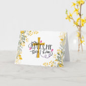 Jesus Lieben mir Dies ich kenne, Kreuz und Blume Karte (Gelbe Blume)