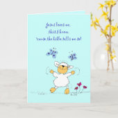 Jesus Lieben mir, Schaf, Grußkarte Karte (Gelbe Blume)