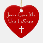 JESUS-LIEBEN MORNAMENT KERAMIK ORNAMENT (Hinten)