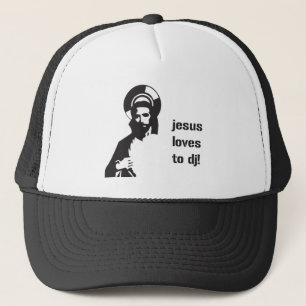Jesus-Lieben nach DJ - DJing Disc-Jockey-Musik Truckerkappe