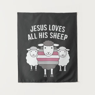 Jesus Lieben seinen ganzen Monat lang LGBT Wandteppich