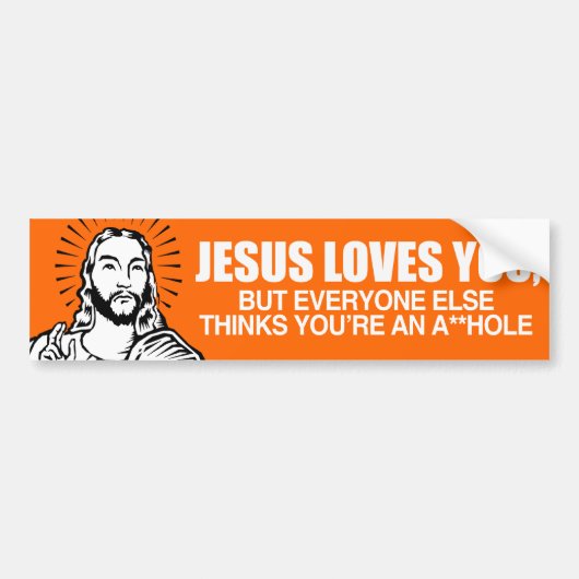 JESUS-LIEBEN SIE ABER - .PNG AUTOAUFKLEBER (Vorne)