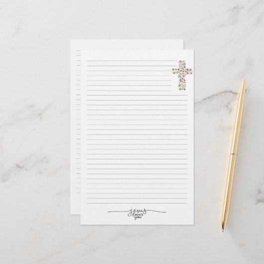 Jesus Lieben Sie Briefpapier (Vorderseite/Rückseite Beispiel)